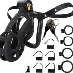 Male Chastity Cage with Elastic Belt