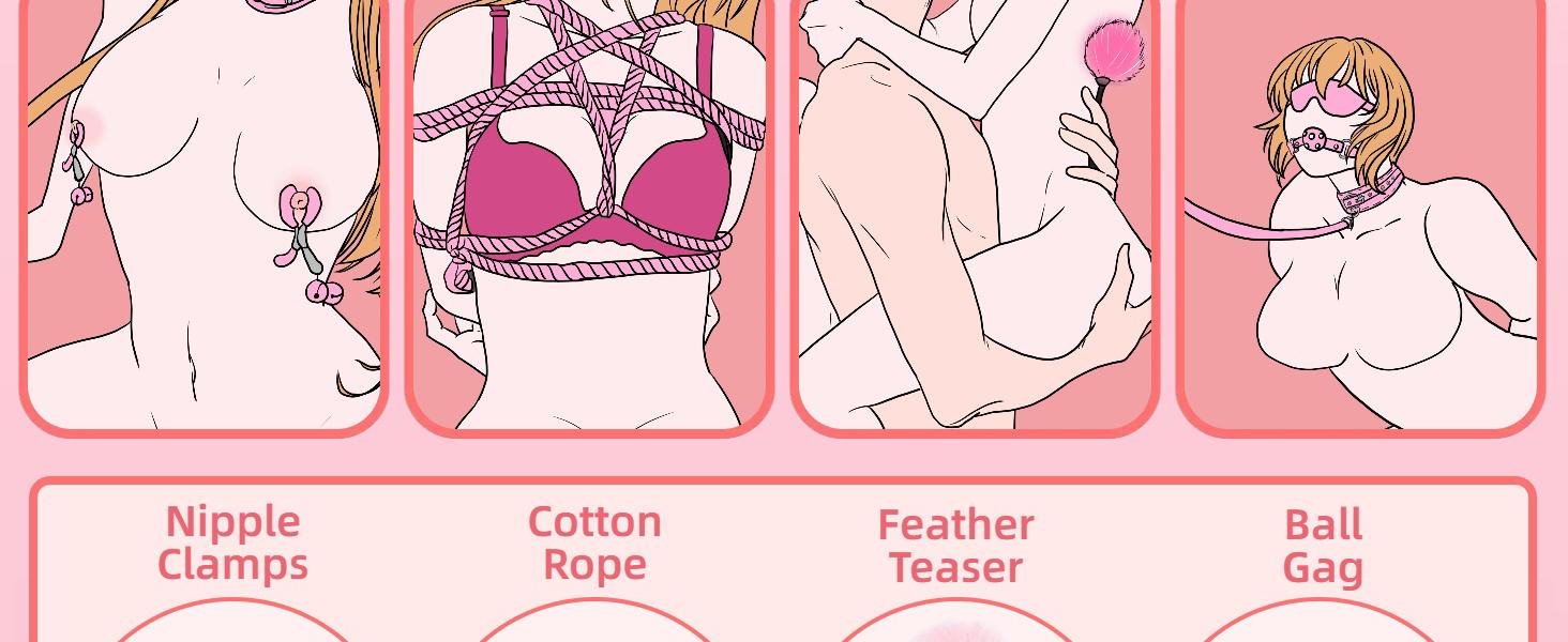 Pink BDSM Kit Sex Toys Bondage in Pakistan (4)