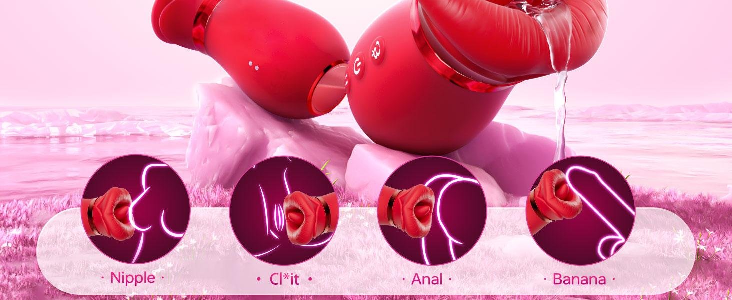 Sucking Vibrator Rose Sex Toy (2)