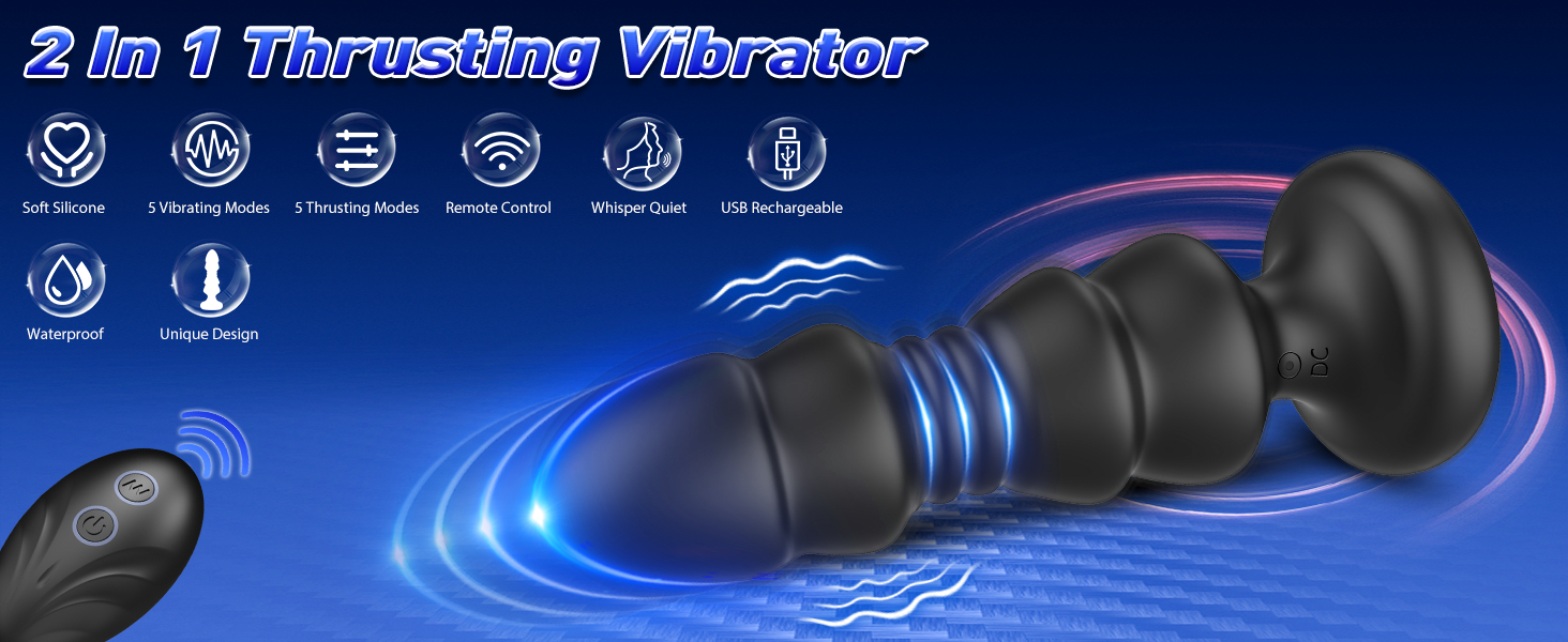 Thrusting Sex Toys Anal Plugs-1